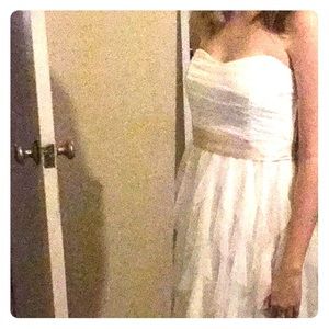 White dress strapless
